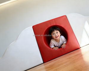 Structure <span class=keywords><strong>de</strong></span> jeu en mousse 3-en-1 pour intérieur/extérieur, arche <span class=keywords><strong>de</strong></span> jeu souple pour enfants avec bord ondulé et <span class=keywords><strong>tunnel</strong></span>, idéale pour la location événementielle et les playcafé - Product Image 4