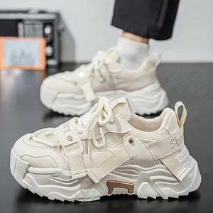 Chaussures de sport décontractées en maille à lacets pour hommes, collection automne 2026, semelle épaisse résistante à l'usure, style Dad Shoes populaires grandes tailles - Product Image 3
