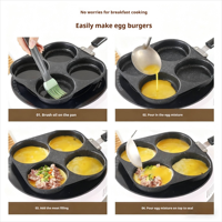 Friture antiadhésive facile à nettoyer cuisinière pour petit déjeuner poignée ergonomique pour la cuisine à domicile crêpes ustensiles de cuisine