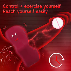 حلقة قضيب هزازة على شكل شفاه حمراء، محفز للبظر والحلمات، يؤخر القذف، ألعاب جنسية للرجال والأزواج - Product Image 2