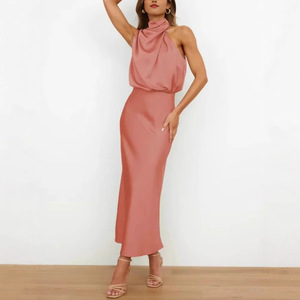 Vestidos Largos Personalizados de Fábrica con Estilo o Logotipo ODM, Ropa de Mujer, Vestido Maxi de Noche sin Mangas, Elegante y Vintage para Damas - Product Image 4