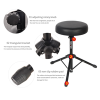 Tabouret réglable en cuir robuste pour batteurs et spectacles en direct – Vente en gros usine