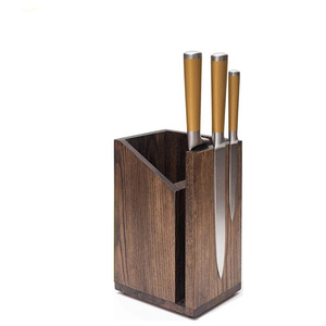 Bloc de couteaux universel à double usage, sans couteaux et porte-ustensiles en bois, caddie à ustensiles et porte-<span class=keywords><strong>couteau</strong></span> magnétique - Product Image 1