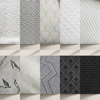 Tissu jacquard tricoté teint en fil pour matelas, 100 % polyester, tissu de bordure matelassé pour la literie et les textiles de maison