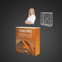 Table de réception personnalisée avec éclairage LED intégré et étagère de rangement