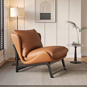 Fauteuil simple de style nordique pour salon, chaise de <span class=keywords><strong>d</strong></span>étente <span class=keywords><strong>d</strong></span>écontractée, chaise de loisirs légère et luxueuse pour <span class=keywords><strong>maison</strong></span> <span class=keywords><strong>d</strong></span>'hôtes/hôtel, balcon - Product Image 2