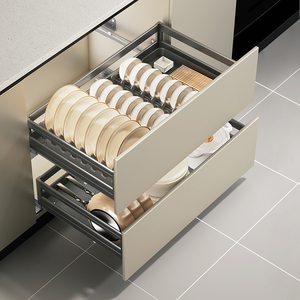 Estante para platos HNOSS, organizador de cocina, organizador de almacenamiento, cajón extraíble, accesorios para armario de cocina, cesta de cajón moderna - Product Image 3