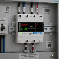Commutateur de transfert automatique double alimentation Elsine ATS 63A avec affichage numérique et commutation prioritaire AC 220V