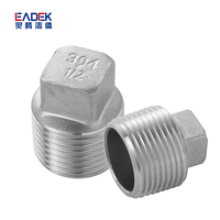 Conception de raccords de tuyauterie en acier inoxydable coulée carrée 3 ans en acier doux 2024 nouveau raccord hexagonal mâle femelle bouchon égal 1 pièce