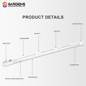 Rail télescopique extensible de haute qualité pour jardin Système de rideaux intelligents Rails en aluminium automatiques <span class=keywords><strong>Moteur</strong></span> Tuya Wifi - Product Image 2