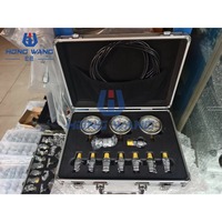 Kit de diagnostic de pression hydraulique HongWang 5 jauges avec boîtier de raccordement en T et jeu de jauges pour excavatrice, garantie 1 an, produit phare 2024