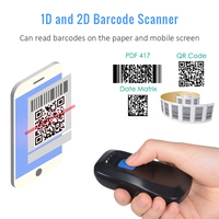 MINJCODE MJ2850 2D portable sans fil Mini Pocket BT barcodes scanner 2-en-1