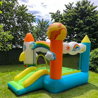Château gonflable Jumping Cloud Rocket Planet Jumping, château de jeu gonflable transfrontalier, petit toboggan intérieur portable