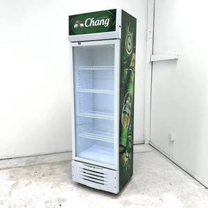 ตู้แช่เครื่องดื่มแบบใหม่ ราคาประหยัด ความจุ 126 กระป๋อง ตู้แช่เย็นแบบตั้งตรง กระจกใส สำหรับร้านค้า - Product Image 4