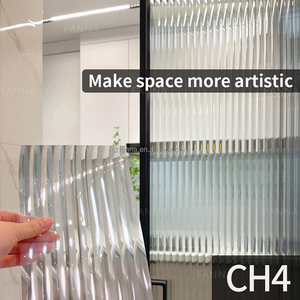 3D reeded rãnh cửa sổ phim tự dính nhà cửa sổ cửa phòng khách Kính phim vật nuôi trang trí phim riêng tư - Product Image 3