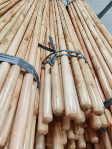 Mango de escoba de madera recubierto de PVC Color personalizado de alta calidad/Palos de fregona de madera/mango <span class=keywords><strong>Broomo</strong></span> - Product Image 2