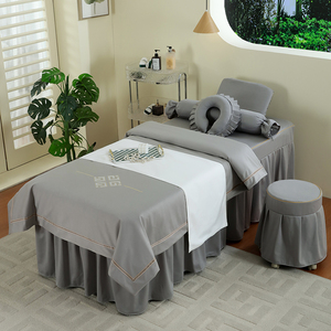 Nuova Copertura e Lenzuolo per Lettino da Massaggio di Lusso 200TC Reversibile in Poliestere per Hotel, Centri Estetici e Spa - Product Image 2