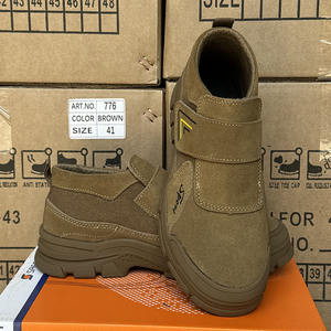 LIGHT BEARER 776 <span class=keywords><strong>Scarpe</strong></span> Antinfortunistiche Traspiranti in Vera Pelle con Punta in Acciaio, Stivali da Lavoro per Saldatura ed Elettricità Senza Lacci, Botas De Seguridad - Product Image 2