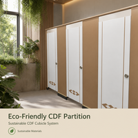Cloison de toilettes compacte en panneaux de fibres densifiés, imperméable et ignifuge, pour toilettes publiques, hôtels et hôpitaux