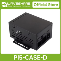 PI5-CASE-D Waveshare Casing Logam Kelas Industri untuk Raspberry Pi 5 Ruang Internal Mendukung Pemasangan Kipas Pendingin Resmi B690