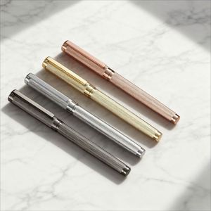 Golden and Silver Business High End Metal Fountain <b>Pens</b> with logo Fountain <b>Pen</b> Luxury 0.5mm Writing Diameter for Corporate Gifts - Product Image 3