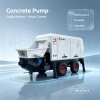 Pompe électrique portable haute performance pour le transport de béton dans les travaux de construction avec une productivité de 18-60 m³/h et une garantie d'un an