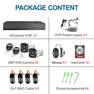 Sistema de Cámaras de Seguridad CCTV AHD TSEye de 4 Canales y 2MP para Interiores y Exteriores, 500GB, Visión Nocturna a Todo Color, Cámara de Vigilancia Analógica - Product Image 3