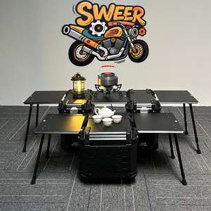 45L <span class=keywords><strong>moto</strong></span> queue boîtes accessoires 38L côté boîte camping étagère Portable réglable hauteur pli déplier extérieur camping Tables - Product Image 2