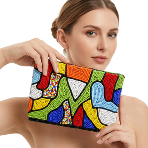High Quality Best Nana Ever Beaded <b>Pouch</b> Purse Customized Game Day Coin Purse Zipper Eco-Friendly Durable Detachable Strap - Product Image 3