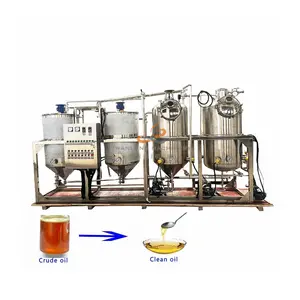 2-3T/Day Cooked oil refining line coconut oil refining crude oil production line refinery equipment