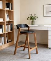 Chaises de salle à manger intérieures de luxe modernes, tabourets de comptoir de cuisine de luxe modernes, tabourets de bar en bois pour la cuisine