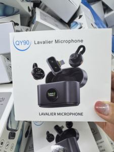 Nouveau microphone cravate sans fil omnidirectionnel à condensateur mini pour <span class=keywords><strong>enregistrement</strong></span> vidéo en direct avec double microphone caché 2026 pour YouTube et <span class=keywords><strong>iPhone</strong></span> - Product Image 3