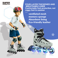 Patins à roulettes en ligne professionnels personnalisés pour adultes unisexes, roues en PU lumineuses, roulements ABEC-7, tailles réglables, produit phare