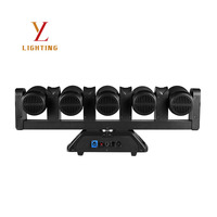 Projecteur LED mobile 5x40W doré à contrôle individuel DMX512, lumière de scène stroboscopique, garantie 2 ans, multi-prises pour boîte de nuit