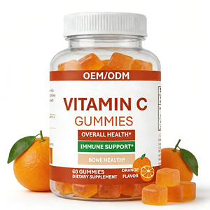 סוכריות גומי בטעם תפוז עם ויטמין <span class=keywords><strong>C</strong></span> למבוגרים - 60 יחידות, תמיכה יומית לחיזוק מערכת החיסון ובריאות כללית |   סיטונאות ישירות מהמפעל, יצרן ציוד מקורי (OEM), יצרן עיצוב מקורי (ODM) - Product Image 1