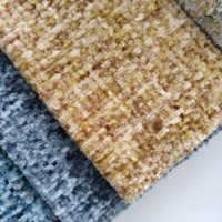 Tissu d'ameublement pour canapé en chenille, 77% polyester/23% coton, teint, résistant à l'abrasion et écologique