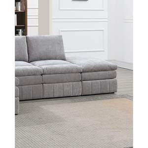 DB Granite Morgan Tissu-Chaise sans accoudoirs Canapé sectionnel 1pc Chaise en peluche pour meubles de salon-Daim - Product Image 5