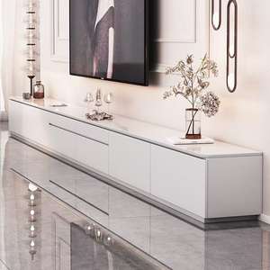 Meuble TV de salon combiné, style nordique moderne, en bois, réglable, minimaliste, luxe léger - Product Image 5