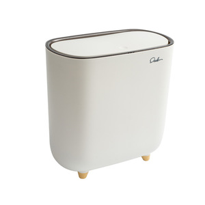 Oval Flip Top Trash Can 28.6 Cm Wide For Kitchen Bathroom Living Room Indoor Use - Product Image 2