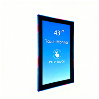 Moniteur de jeu LED tactile capacitif 43 pouces, format 4:3, interface USB, nouveau, avec un large angle de vision