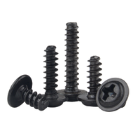 OEM ODM acier au carbone oxyde noir tête de rondelle vis taraudeuses attaches de plaque d'acier