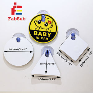 Señal de advertencia personalizada MDF para bebé en el coche, sublimación para bebé <span class=keywords><strong>a</strong></span> <span class=keywords><strong>bordo</strong></span>, <span class=keywords><strong>ventosa</strong></span> de seguridad para ventana de coche - Product Image 1