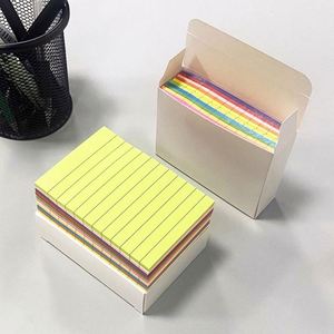 10pcs Multicolor Lined Sticky Notes Boxed Set Self-Adhesive <b>Memo</b> <b>Pad</b> Office Study Stationery Taking Notes Setting - Product Image 2