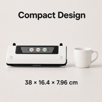 Machine à sceller sous vide électrique portable automatique pour la conservation des aliments, avec coupe-sac intégré, compacte, faible bruit, en plastique, pour usage domestique