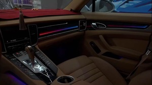 Pour Porsche Panamera 2010-2016 panneau à manches courtes lumière ambiante tableau de bord panneau bande Led barre <span class=keywords><strong>Inter</strong></span> porte bande décorer lampe - Product Image 2