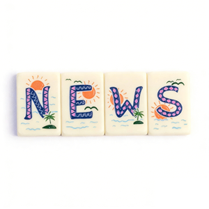 Customized 160 Sunny Summer Girl White Modern Acrylic <b>Mahjong</b> Eco-friendly American <b>Mahjong</b> <b>Set</b> Luxury - Product Image 6