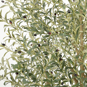 Albero di Ulivo Artificiale in Plastica Alto 300cm, Tronchi Naturali, Foglie Realistiche, Decorazione Durevole per Interni, Ufficio e Soggiorno - Product Image 5