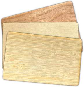 Cartes de visite numériques de luxe en bois de bambou NFC ISO 14443A 13,56 MHz avec puce 1K pour contrôle d'accès, gravure laser personnalisée, lots de balises NFC - Product Image 1