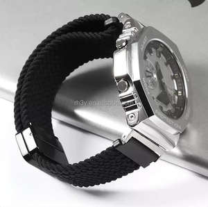 Bracelet de montre Casio personnalisé en nylon de 22mm, boucle magnétique, matériau en tissu respirant, compatible avec les modèles GA2100/GM2100/GBM2100 - Product Image 3