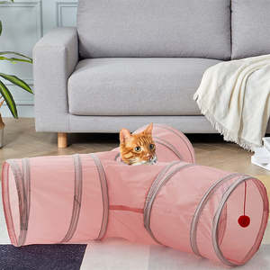 Professionele Fabrieksproductie Huishouden 3 Manieren Kat Tunnels Kat Hond Huisdier <span class=keywords><strong>Tunnel</strong></span> Met Bed Voor Indoor - Product Image 3